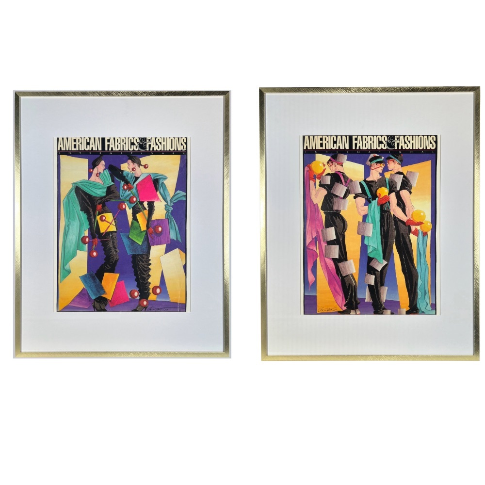 2 ANTONIO LOPEZ AMERICAN FABRICS & FASHIONS  1986 ORIGINAL MAGAZINE COVER